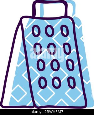 grater line and fill style icon vector design Stock Vector
