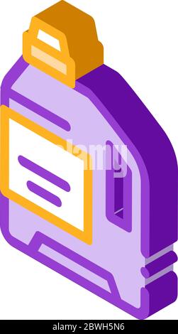 Laundry Service Washing Liquid Bottle isometric icon vector illustration Stock Vector