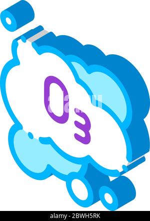 Laundry Service Ozon Foam isometric icon vector illustration Stock Vector
