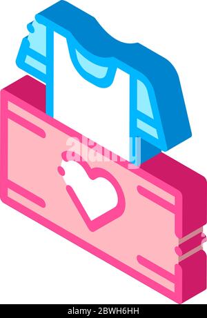 Volunteers Support Thing Box isometric icon vector illustration Stock Vector