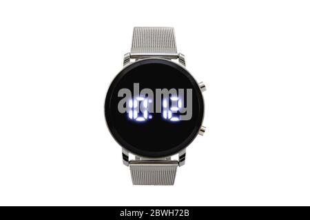 round dial digital watch