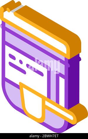 Supplements Bottle And Scoop isometric icon vector illustration Stock Vector