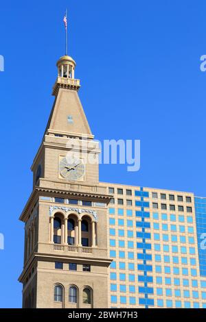 Daniel's & Fisher Tower,16th Street Mall,Denver,Colorado,USA Stock Photo