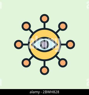 Viral content. Digital marketing concept illustration, flat design linear style banner. Usage for e-mail newsletters, headers, blog posts, print... Stock Vector
