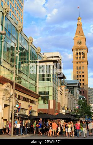 Daniel's & Fisher Tower,16th Street Mall,Denver,Colorado,USA Stock Photo