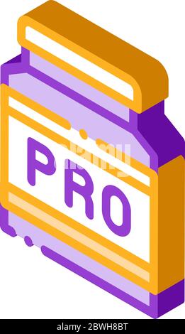 Bottle Pro Sport Nutrition isometric icon vector illustration Stock Vector