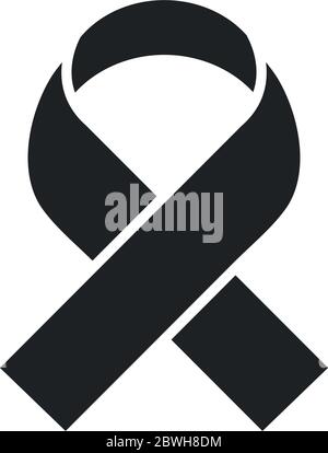 Awareness Campaign Ribbon Silhouette Style Icon Stock Vector Image Art Alamy