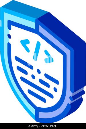 Coding Antivirus Program isometric icon vector illustration Stock Vector