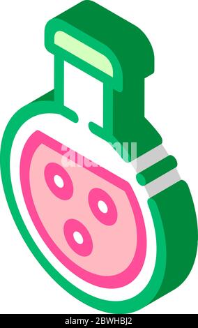 Flask With Chemical Liquid isometric icon vector illustration Stock Vector