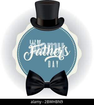happy fathers day seal with hat line style Stock Vector Image & Art - Alamy