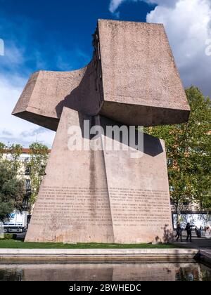 Monumento al descubrimiento de América. Jardines del descubrimiento. Madrid. España Stock Photo