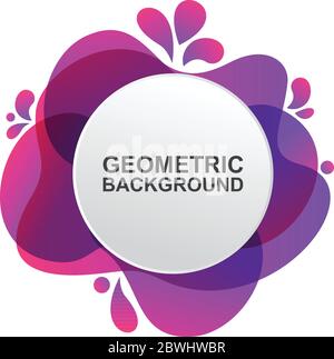 Abstract Modern Dynamical Gradient Colored Liquid Fluid Shape Banner Frame Stock Vector