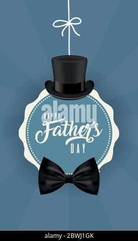 happy fathers day seal with hat line style Stock Vector Image & Art - Alamy