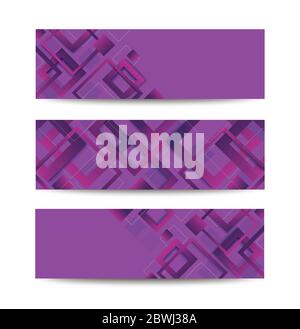 modern purple square gradient trendy template banner Stock Photo