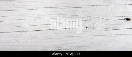 White panoramic blank wood background, white wood textured Stock Photo