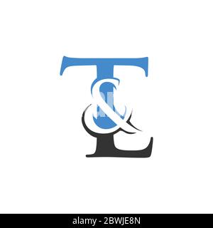 Letter T & L creative design logo vector illustration isolated on a white background Stock Vector