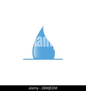 Blue color water droplet logo symbol vector design illusreation isolated on a white background Stock Vector