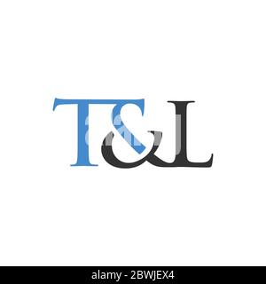 Letter T & L creative design logo vector illustration isolated on a white background Stock Vector