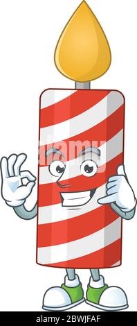 cartoon picture of candle make a call gesture Stock Vector