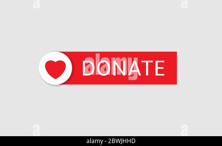 Donate button icon Stock Vector