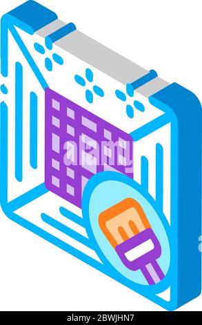 Climate System Cleaning isometric icon vector illustration Stock Vector