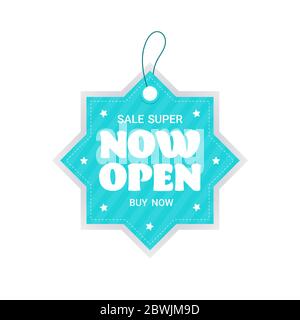 buy now we are open again sticker coronavirus quarantine is over  advertising campaign concept poster label flyer vector illustration Stock  Vector Image & Art - Alamy