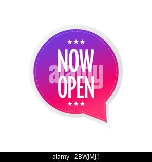 buy now we are open again sticker coronavirus quarantine is over  advertising campaign concept poster label flyer vector illustration Stock  Vector Image & Art - Alamy