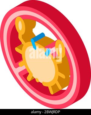 Allergen Free Sign Seafood isometric icon vector illustration Stock Vector