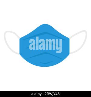 Medical mask for protection against virus and flu. Flat style Stock Vector