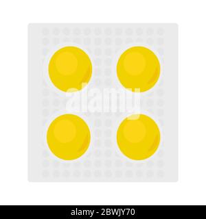 Candy for cough and flu or colds. Flat style Stock Vector