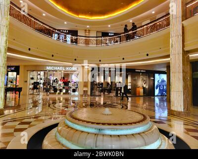 New Delhi, INDIA - MARCH 08, 2020: Inside view of India's largest shopping mall. people busy in shopping in one of the largest shopping mall. Stock Photo