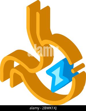 Upset Stomach Symptomp Of Pregnancy isometric icon vector illustration Stock Vector