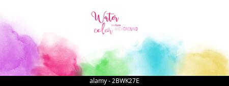 Abstract hand painted colourful watercolor for background. Stain artistic vector used as being an element in the decorative design of brochure, poster Stock Vector