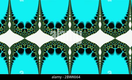 Ornate geometric pattern and artfully abstract multicolored background