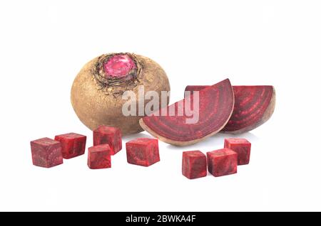 Set of beetroot isolated on white backgroud Stock Photo
