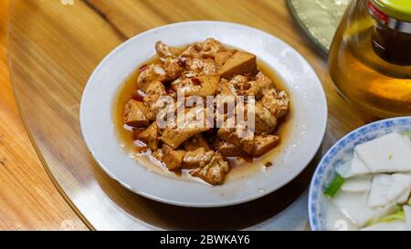 Mapo Tofu, sichuan style. Authentic chinese food Stock Photo