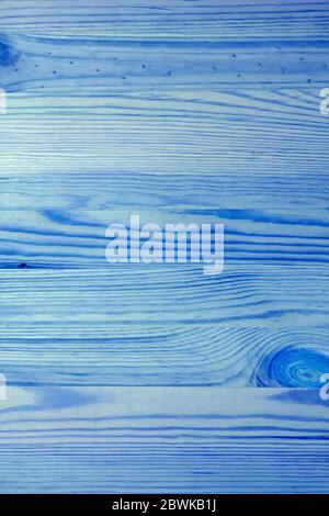 Vertical Image of Horizontal Pattern of Light Blue Colored Wood Plank Surface Stock Photo