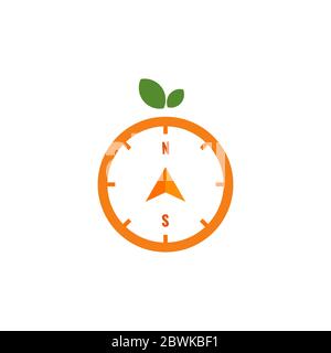 fruit compass vector design template illustration Stock Vector