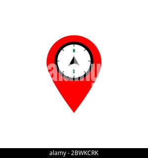 campass map pointer vector design template illustration Stock Vector