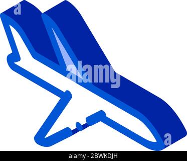 Public Transport Airplane isometric icon vector illustration Stock Vector