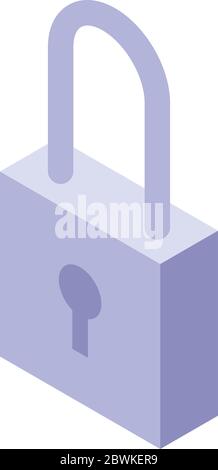 Lock icon, isometric style Stock Vector