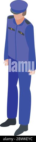 Policeman icon, isometric style Stock Vector