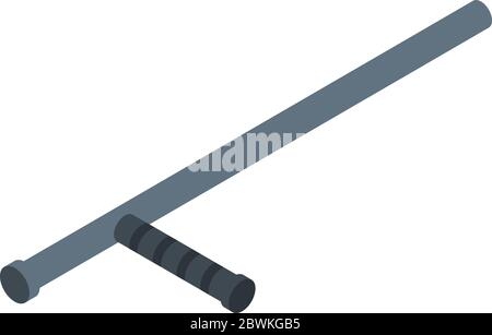 Police baton icon, isometric style Stock Vector