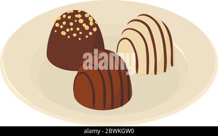 Chocolate dessert icon, isometric style Stock Vector