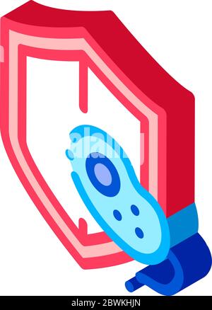 Safeguard Healthcare Bacteria isometric icon vector illustration Stock Vector