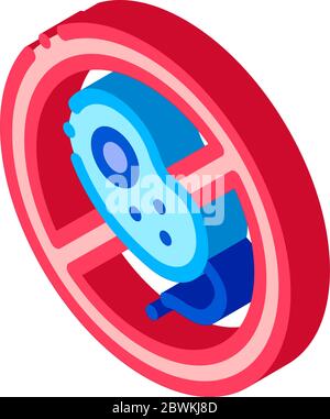 Danger Bacillus Bacteria isometric icon vector illustration Stock ...