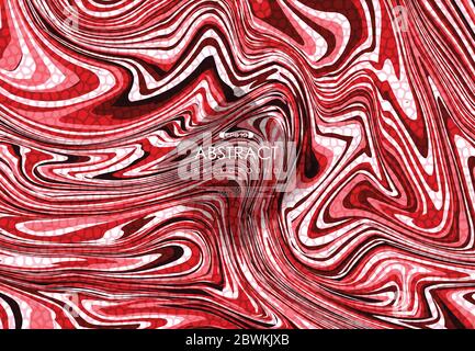 Abstract red marble design with pattern of particle cell design artwork background. Decorate for ad, poster, artwork, template design, print. Stock Vector