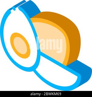 Healthy Food Chicken Eggs isometric icon vector illustration Stock Vector