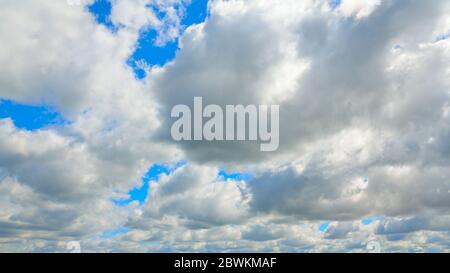 Beautiful Blue cloudy sky. Panorama. Abstract background Stock Photo