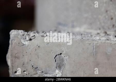 concrete structure in close-up at road construction Stock Photo